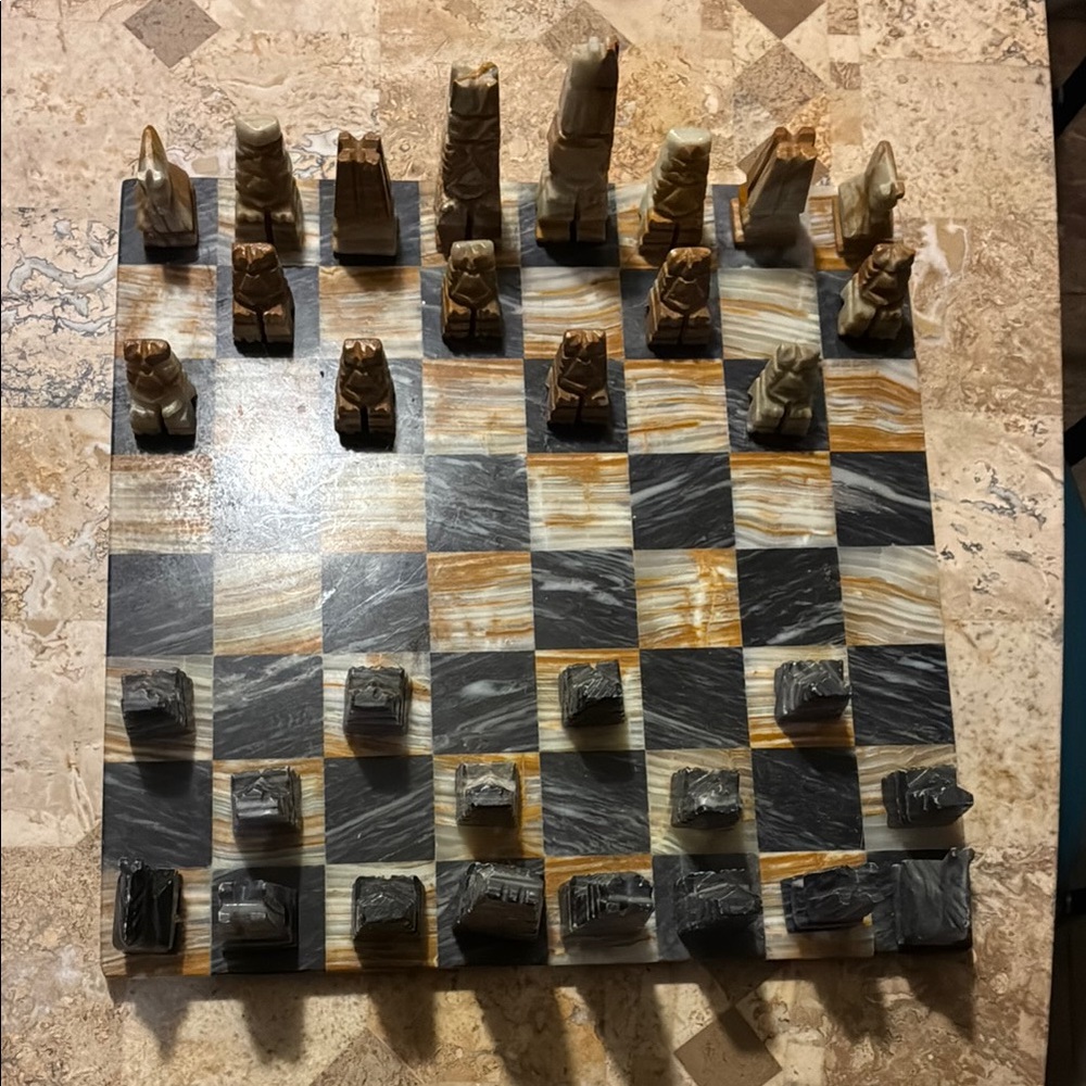 Solid Marble Chess Set